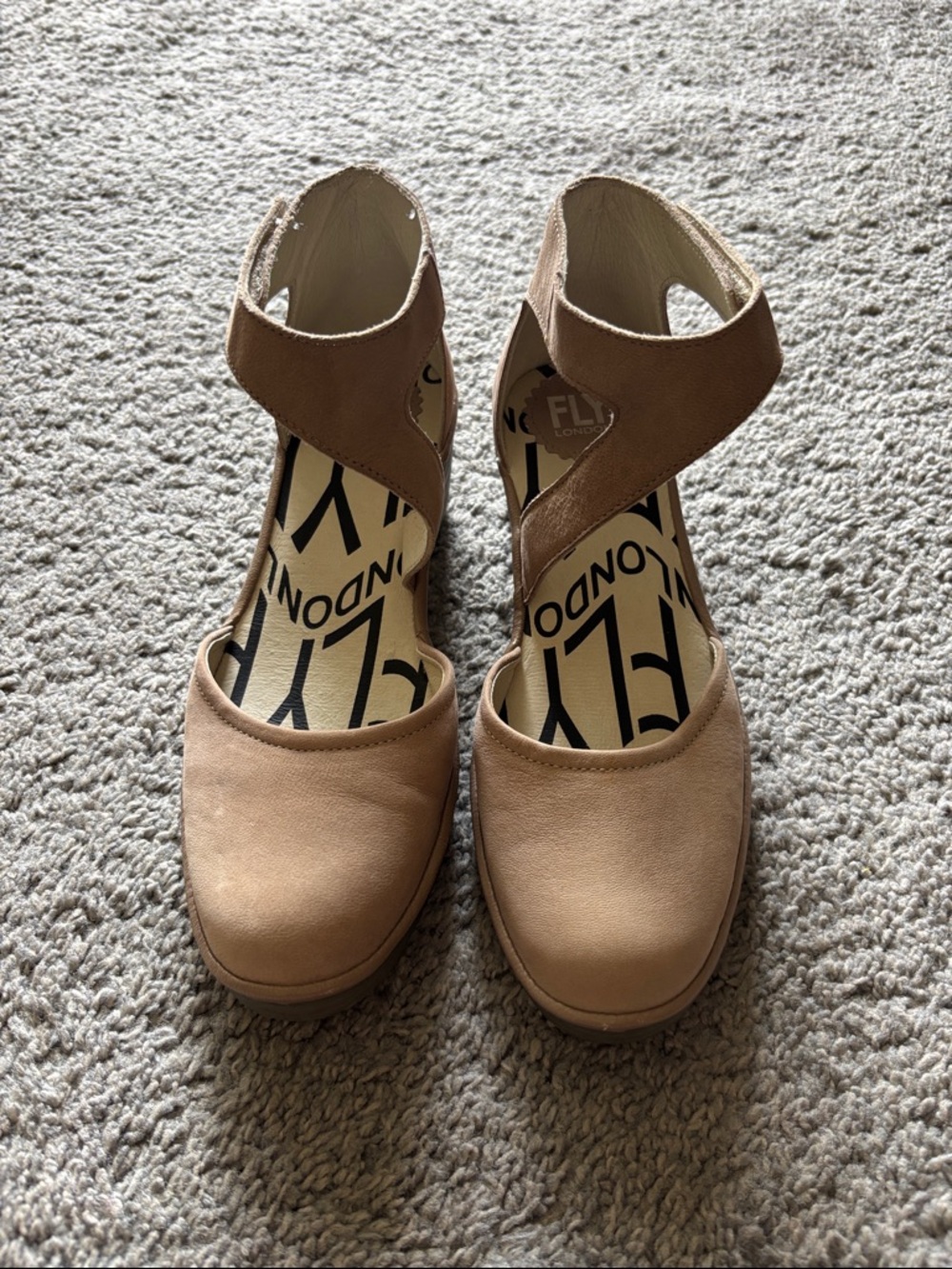 FLY London Wedge Ankle-Strap Heels